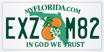 FL license plate EXZM82