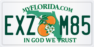 FL license plate EXZM85
