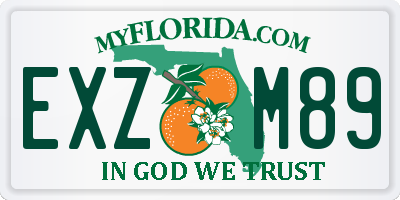 FL license plate EXZM89