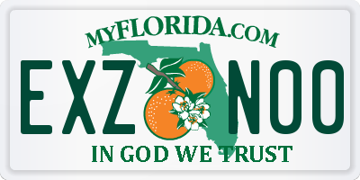 FL license plate EXZN00