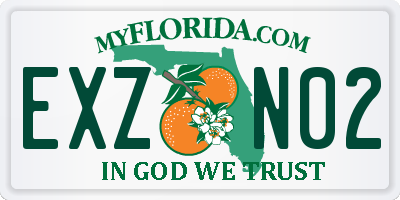 FL license plate EXZN02