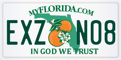 FL license plate EXZN08