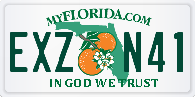 FL license plate EXZN41
