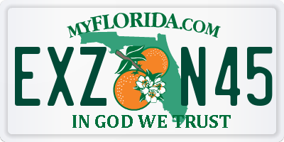 FL license plate EXZN45