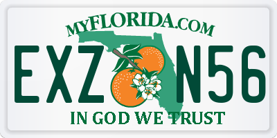 FL license plate EXZN56