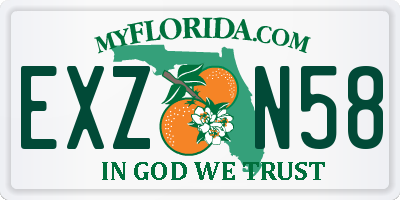 FL license plate EXZN58