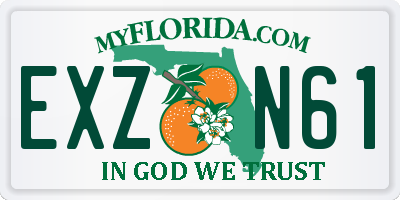 FL license plate EXZN61