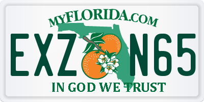 FL license plate EXZN65