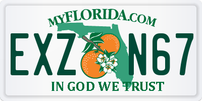 FL license plate EXZN67