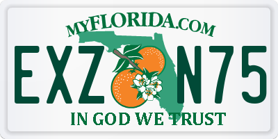 FL license plate EXZN75