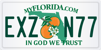 FL license plate EXZN77
