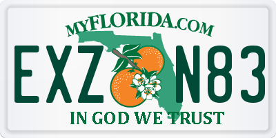 FL license plate EXZN83
