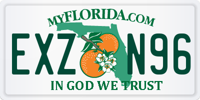 FL license plate EXZN96