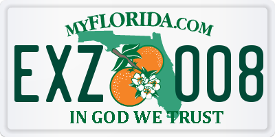 FL license plate EXZO08
