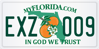 FL license plate EXZO09