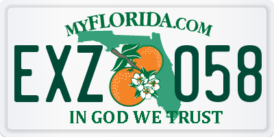 FL license plate EXZO58