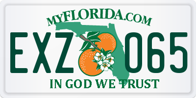 FL license plate EXZO65