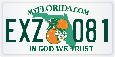 FL license plate EXZO81