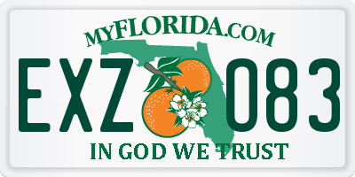 FL license plate EXZO83