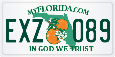 FL license plate EXZO89
