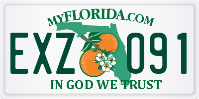 FL license plate EXZO91