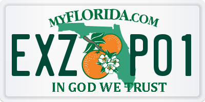 FL license plate EXZP01