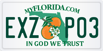 FL license plate EXZP03