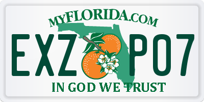 FL license plate EXZP07