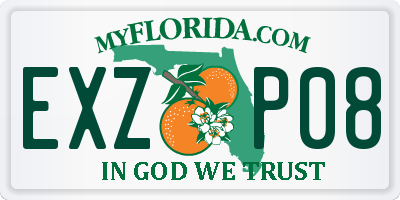 FL license plate EXZP08