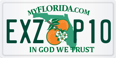FL license plate EXZP10