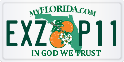FL license plate EXZP11