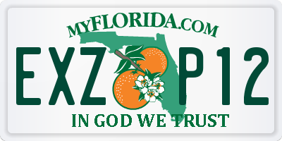 FL license plate EXZP12