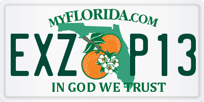 FL license plate EXZP13