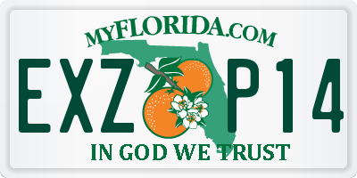 FL license plate EXZP14