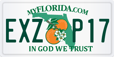 FL license plate EXZP17