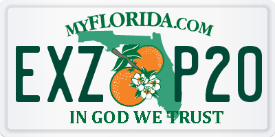FL license plate EXZP20