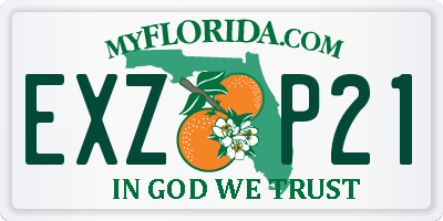 FL license plate EXZP21
