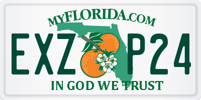 FL license plate EXZP24