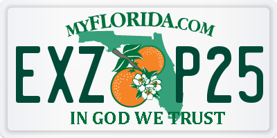 FL license plate EXZP25