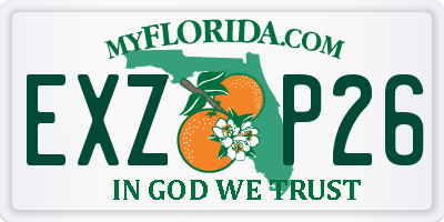 FL license plate EXZP26