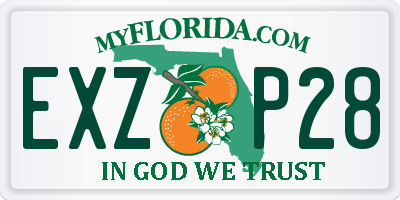 FL license plate EXZP28