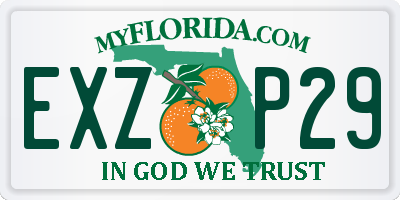 FL license plate EXZP29
