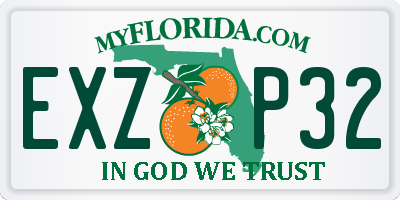 FL license plate EXZP32