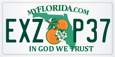 FL license plate EXZP37