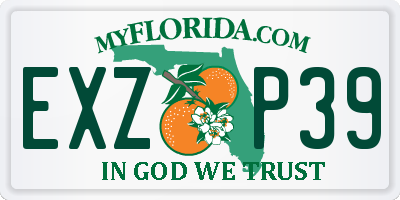 FL license plate EXZP39