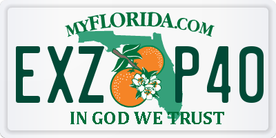 FL license plate EXZP40