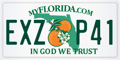 FL license plate EXZP41