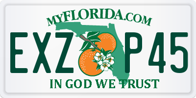 FL license plate EXZP45