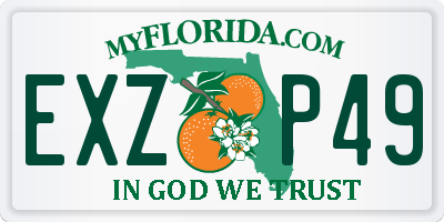 FL license plate EXZP49