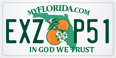 FL license plate EXZP51